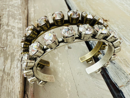 Hailey Cuff Crystal Bracelet - Shabby To Chic Jewelry