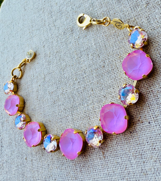 Petunia Crystal Tennis Bracelet