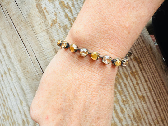 Marissa Bronze Crystal Tennis Bracelet