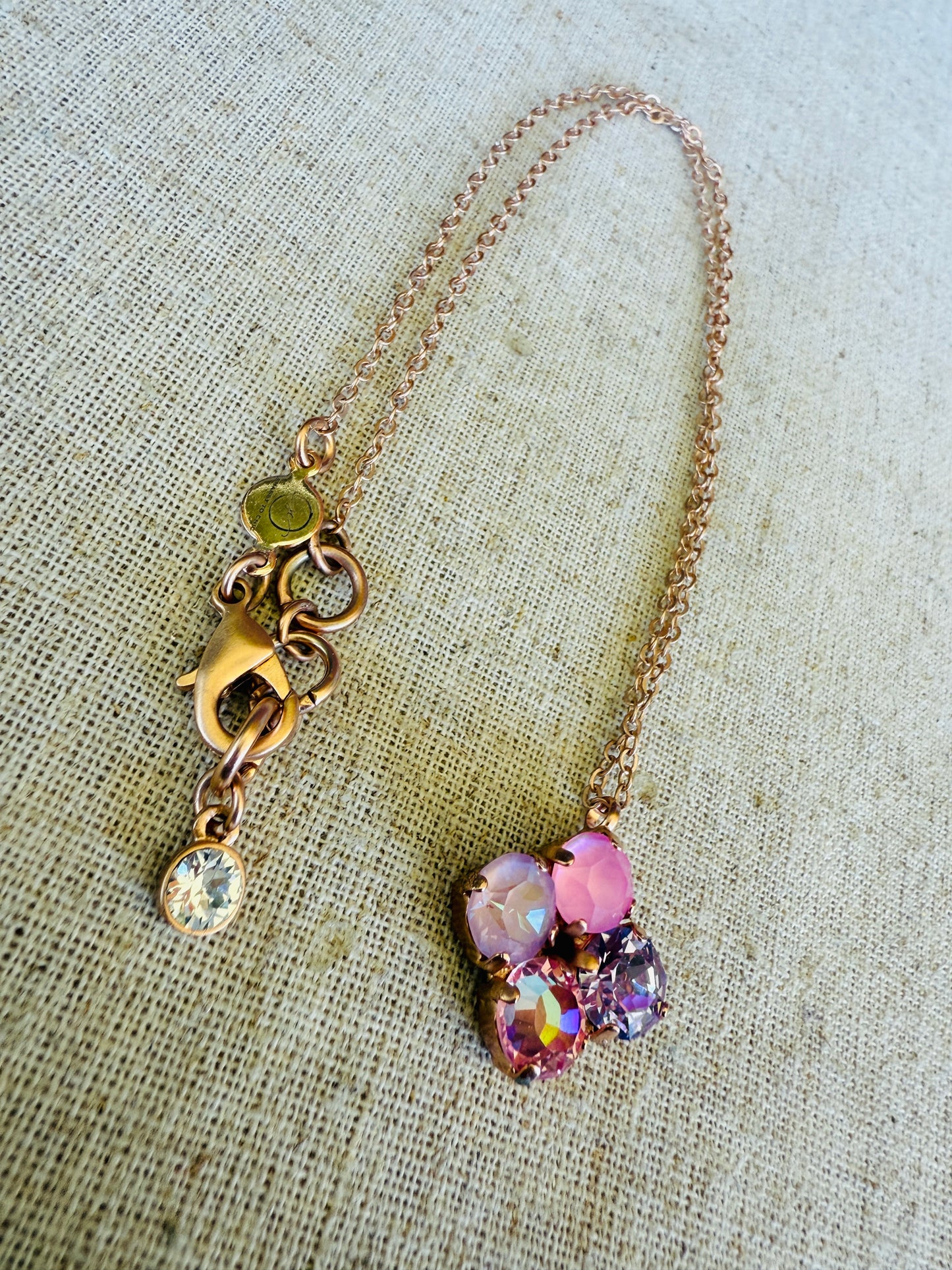 Melissa Clover Crystal Pendant Necklace