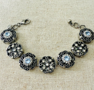 Emmaline Filigree Crystal Bracelet - Shabby To Chic Jewelry