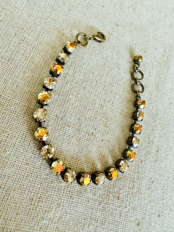 Harvest Gold • Crystal Tennis Bracelet