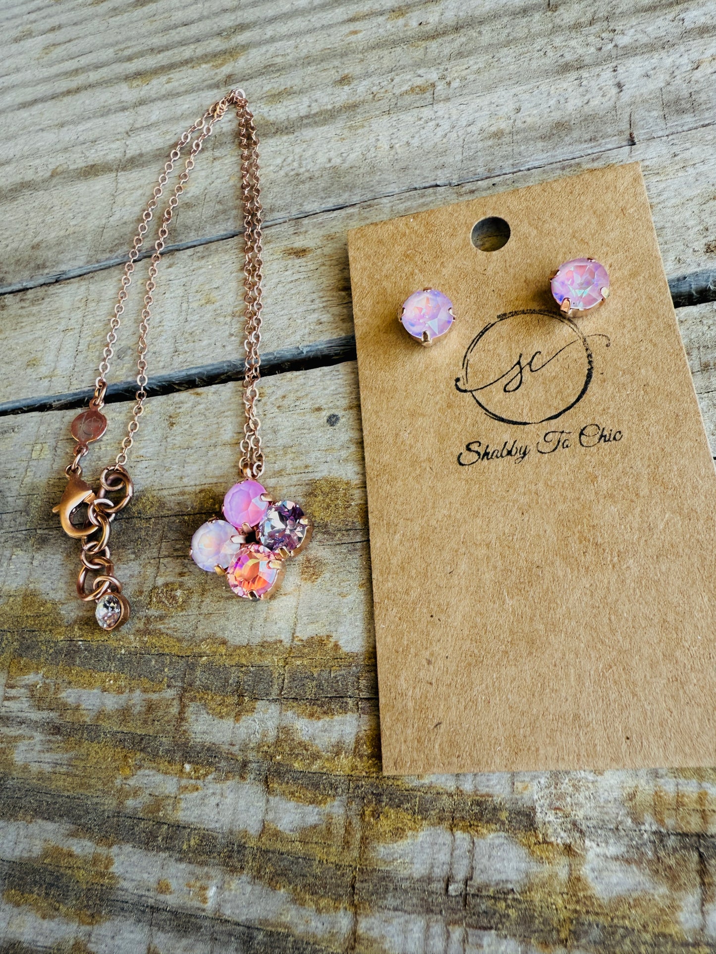 Melissa Clover Crystal Pendant Necklace