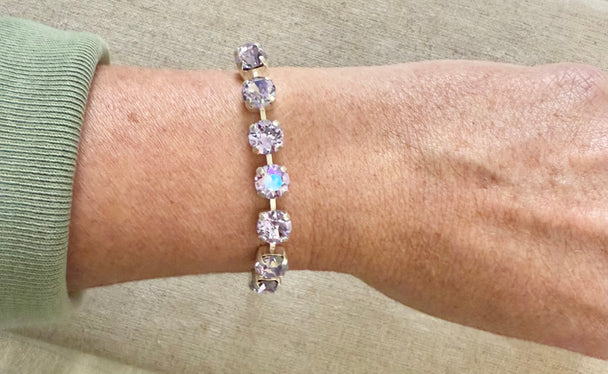 Nina Lilac Crystal Tennis Bracelet - Shabby To Chic Jewelry