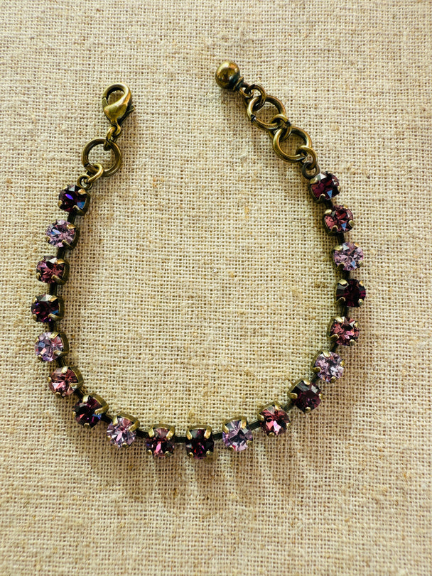 Plum • Crystal Tennis Bracelet