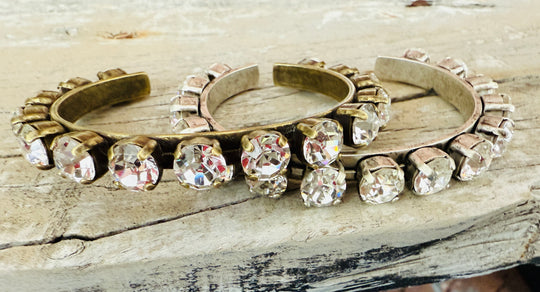 Hailey Cuff Crystal Bracelet - Shabby To Chic Jewelry