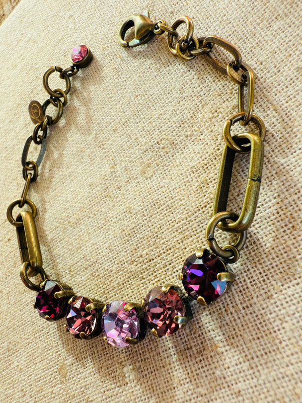 Plum • Crystal Link Bracelet