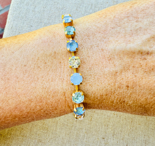 Cornflower Crystal Tennis Bracelet