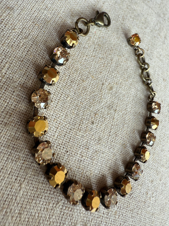 Marissa Bronze Crystal Tennis Bracelet
