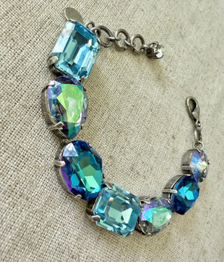 Zarina Blue Crystal Bracelet - Shabby To Chic Jewelry