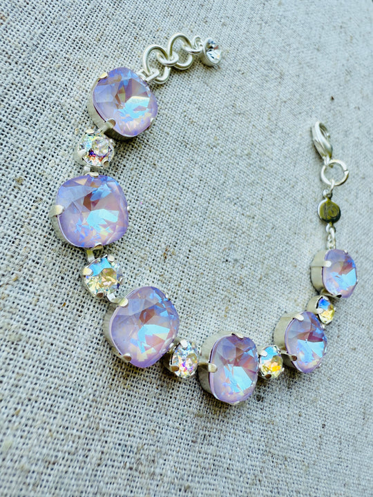 Gina Lilac Crystal Tennis Bracelet