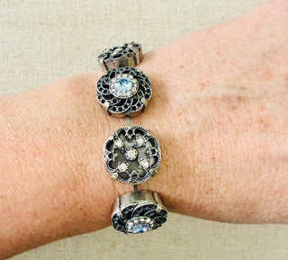 Emmaline Filigree Crystal Bracelet - Shabby To Chic Jewelry