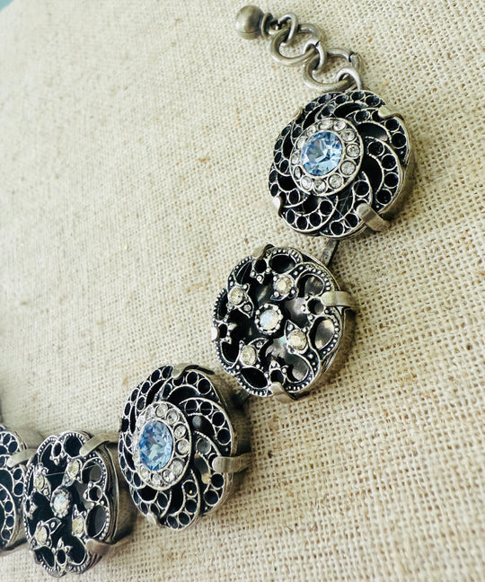 Emmaline Filigree Crystal Bracelet - Shabby To Chic Jewelry