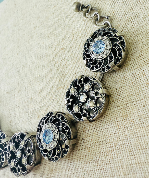 Emmaline Filigree Crystal Bracelet - Shabby To Chic Jewelry