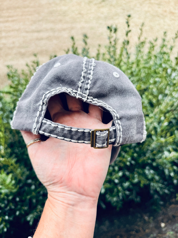 Kaci Crystal Bling Baseball Fashion Cap - Shabby To Chic Jewelry