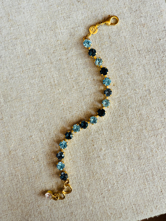 Nora Navy Blue Crystal Tennis Bracelet