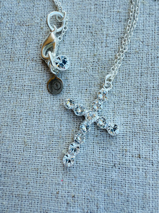 Susie Crystal Cross Pendant Necklace - Shabby To Chic Jewelry
