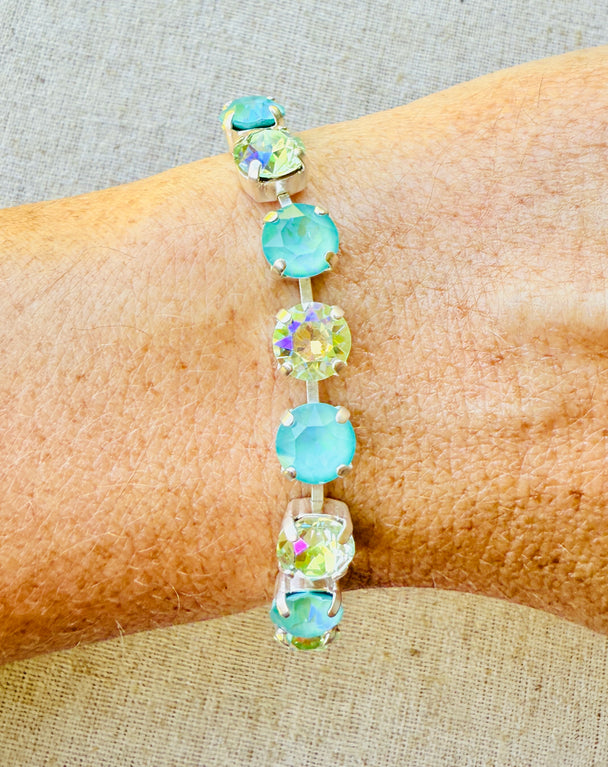 Jamie Mint Crystal Tennis Bracelet