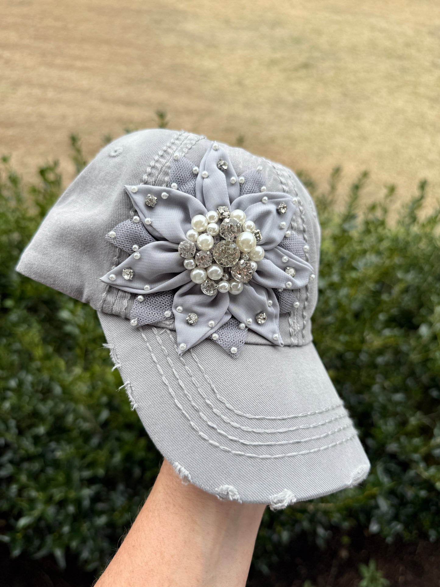 Katherine Crystal Bling Baseball Fashion Cap - Shabby To Chic Jewelry