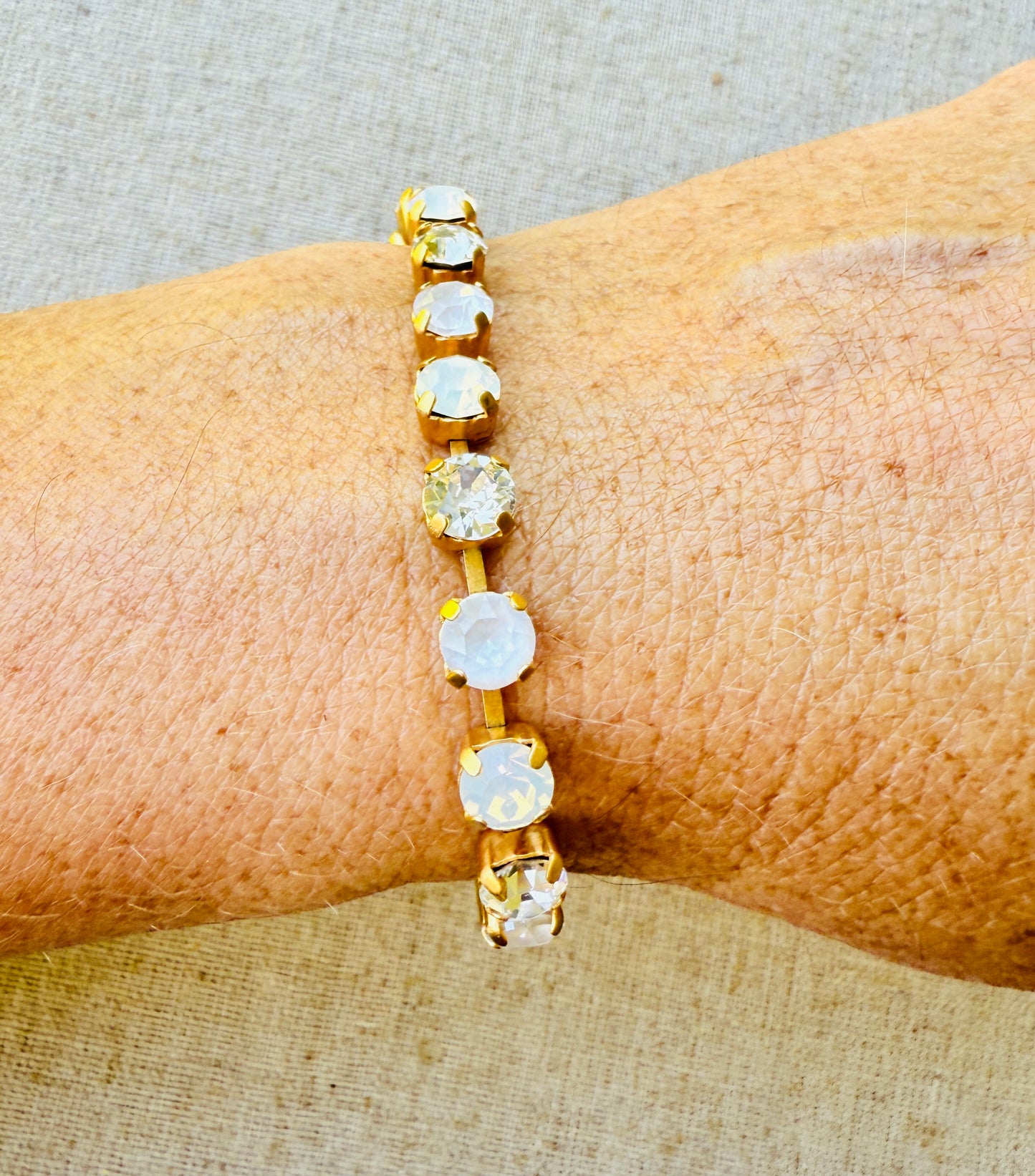 June Crystal Tennis Bracelet