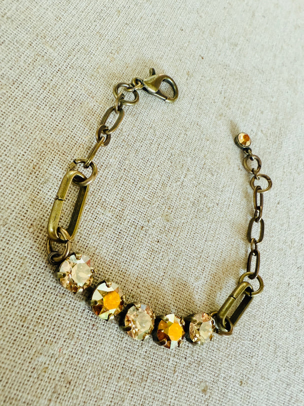 Harvest Gold • Crystal Link Bracelet