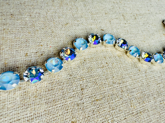 Powder Blue Crystal Tennis Bracelet
