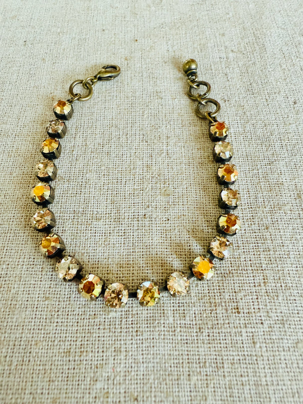 Harvest Gold • Crystal Tennis Bracelet