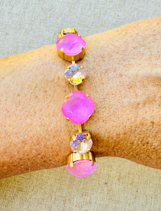 Petunia Crystal Tennis Bracelet