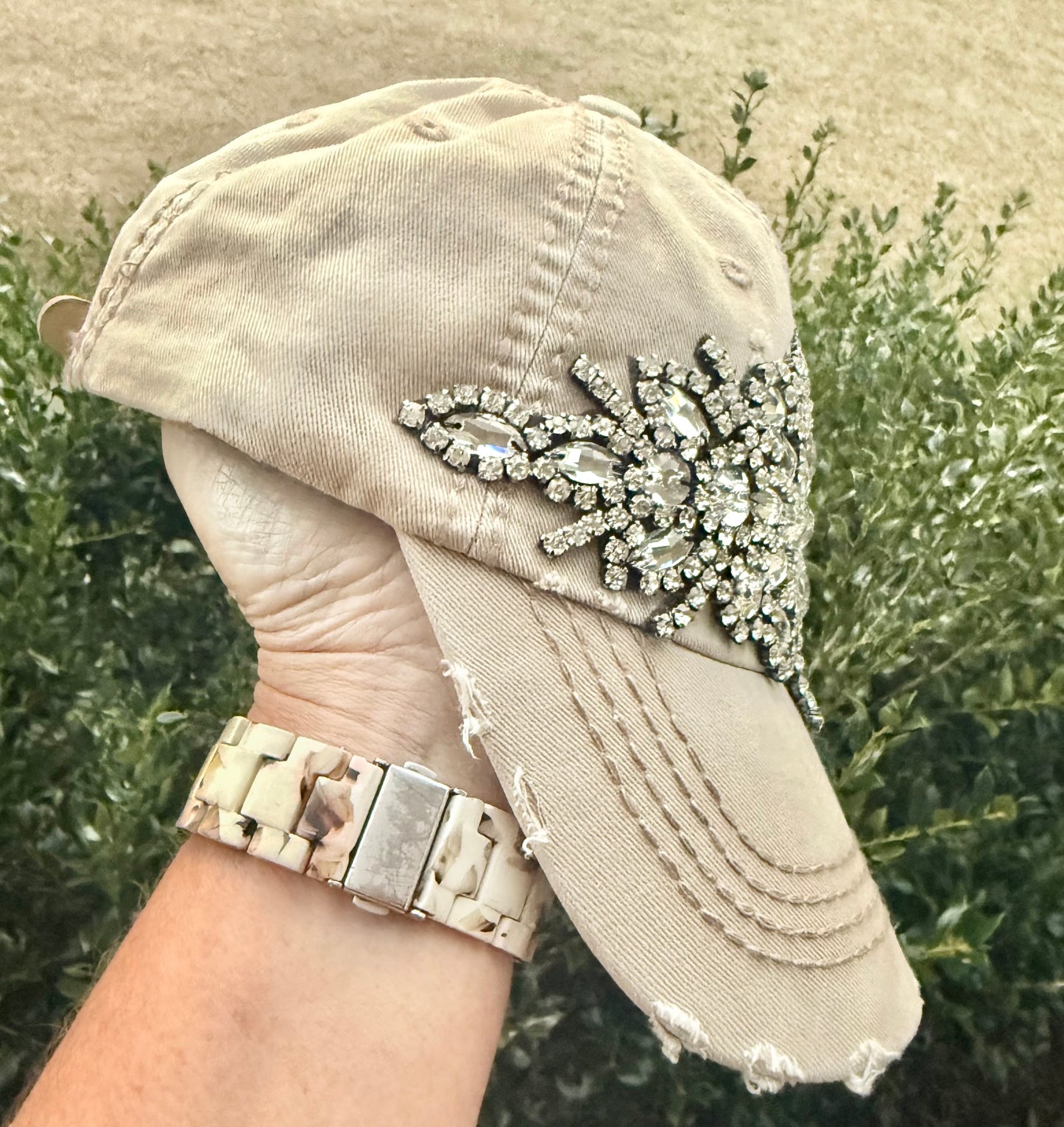 Charlotte Crystal Embellished Fashion Baseball Hat - Shabby To Chic Jewelry