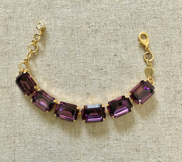 Elizabeth Octagon Cut Crystal Bracelet - Shabby To Chic Jewelry