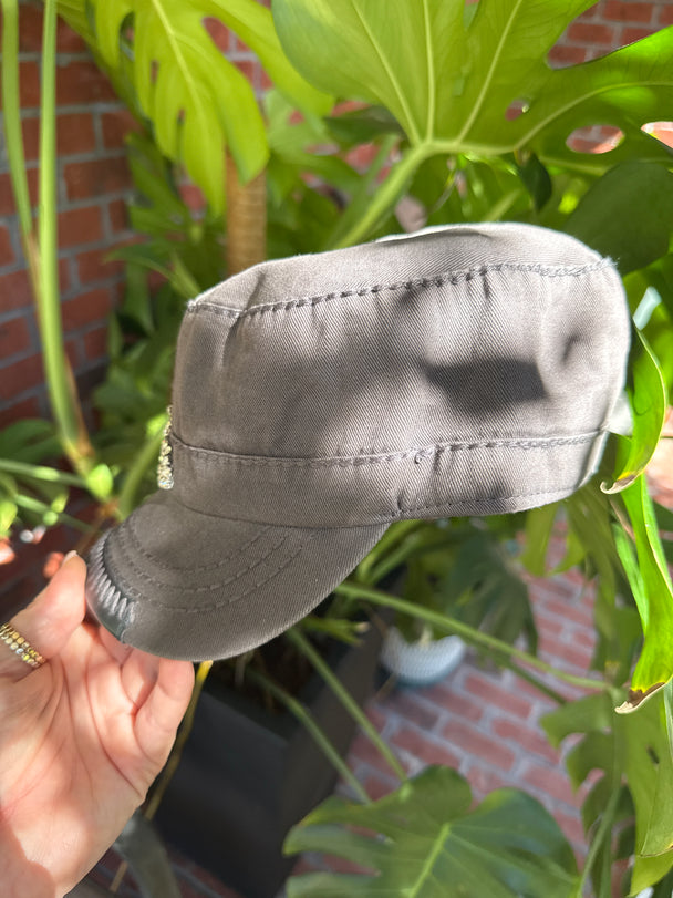 Eve Women's Crystal Embellished Cadet Hat