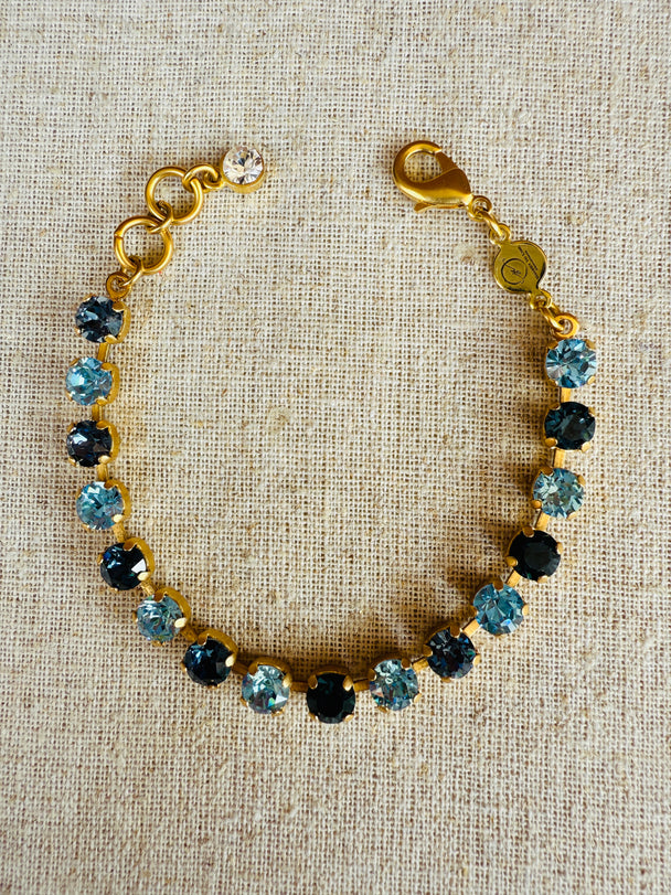 Nora Navy Blue Crystal Tennis Bracelet