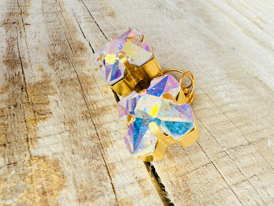 Claire Greek Cross Crystal Earrings