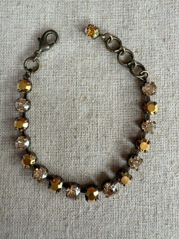Marissa Bronze Crystal Tennis Bracelet