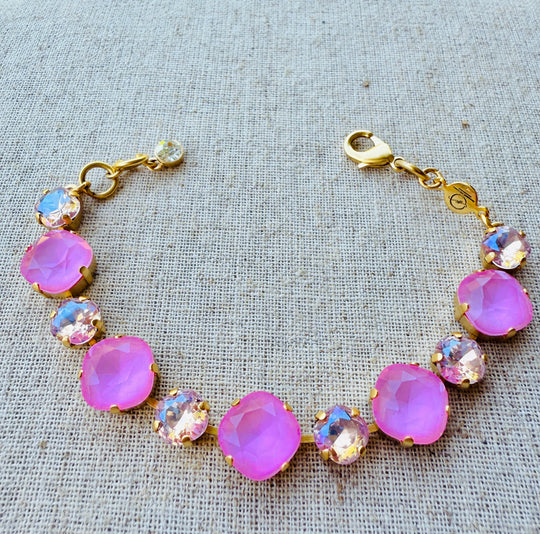 Petunia Crystal Tennis Bracelet