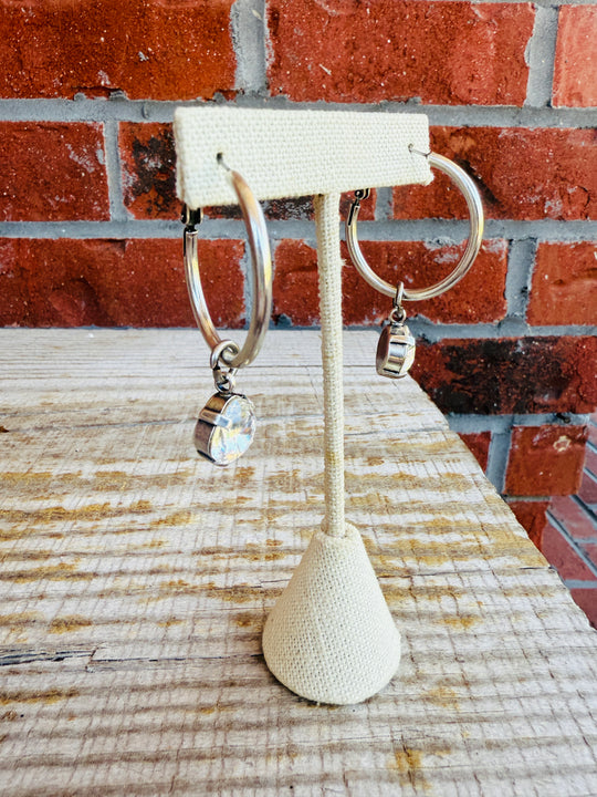 Tessa Crystal Hoop Earrings - Shabby To Chic Jewelry