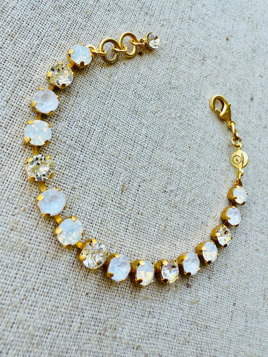 June Crystal Tennis Bracelet