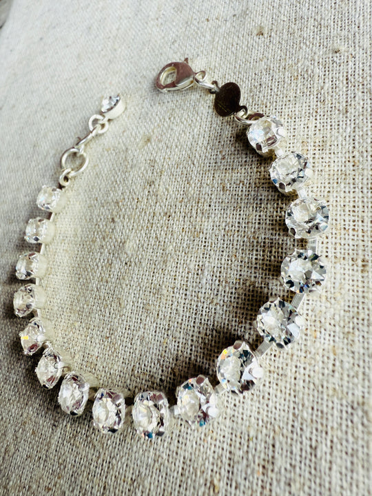 Cora Silver Crystal Tennis Bracelet - Shabby To Chic Jewelry