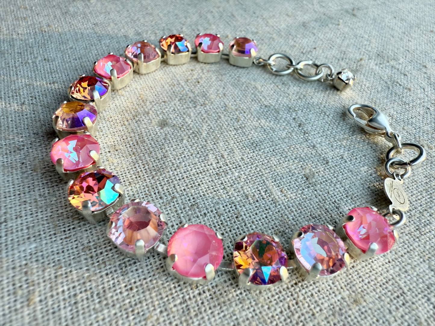 Alexa Pink Crystal Bracelet - Shabby To Chic Jewelry