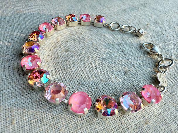 Alexa Pink Crystal Bracelet - Shabby To Chic Jewelry