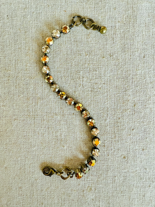 Harvest Gold • Crystal Tennis Bracelet