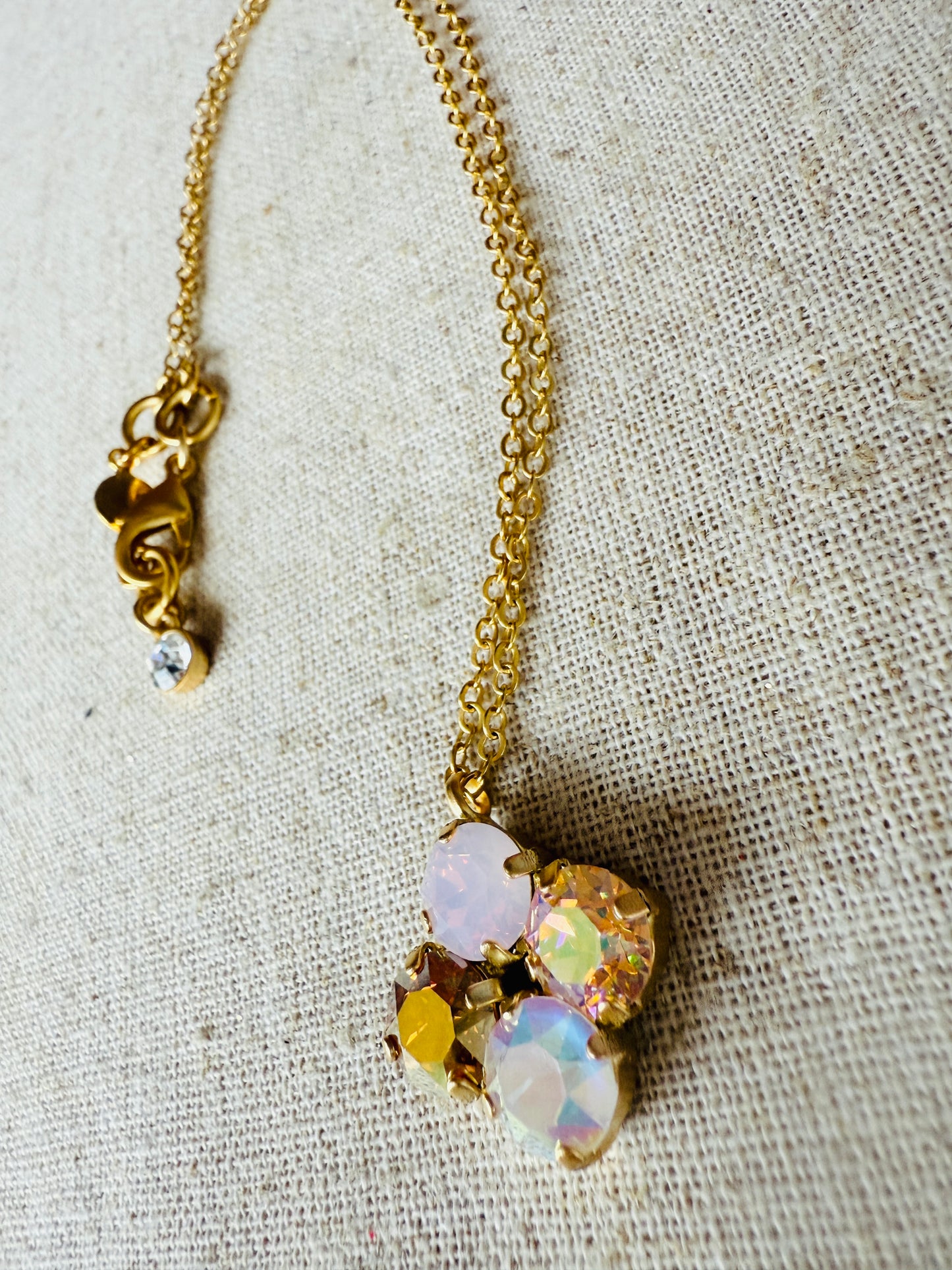 Carmen Clover Crystal Pendant Necklace - Shabby To Chic Jewelry