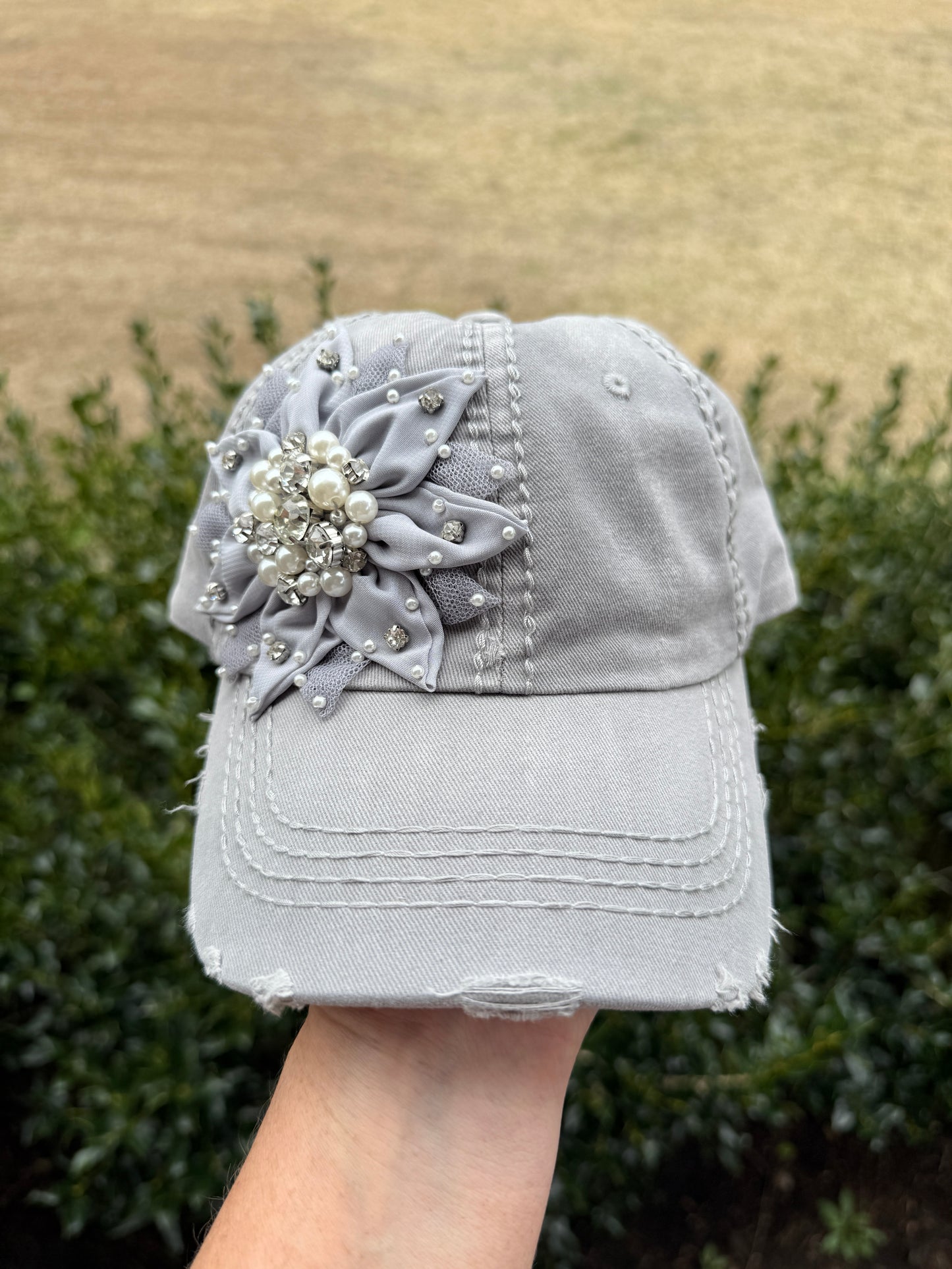 Katherine Crystal Bling Baseball Fashion Cap - Shabby To Chic Jewelry