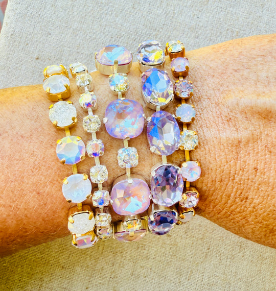 Gina Lilac Crystal Tennis Bracelet