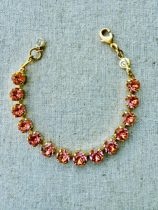 Larkin Peach Crystal Bracelet