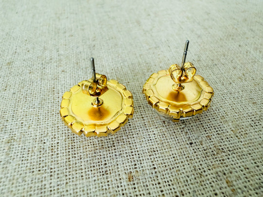 Marleigh Square Cut Crystal Halo Framed Earrings - Shabby To Chic Jewelry