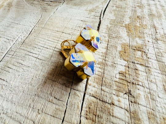 Claire Greek Cross Crystal Earrings