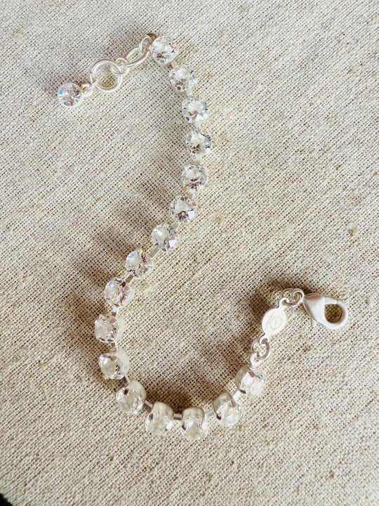 Cora Silver Crystal Tennis Bracelet - Shabby To Chic Jewelry
