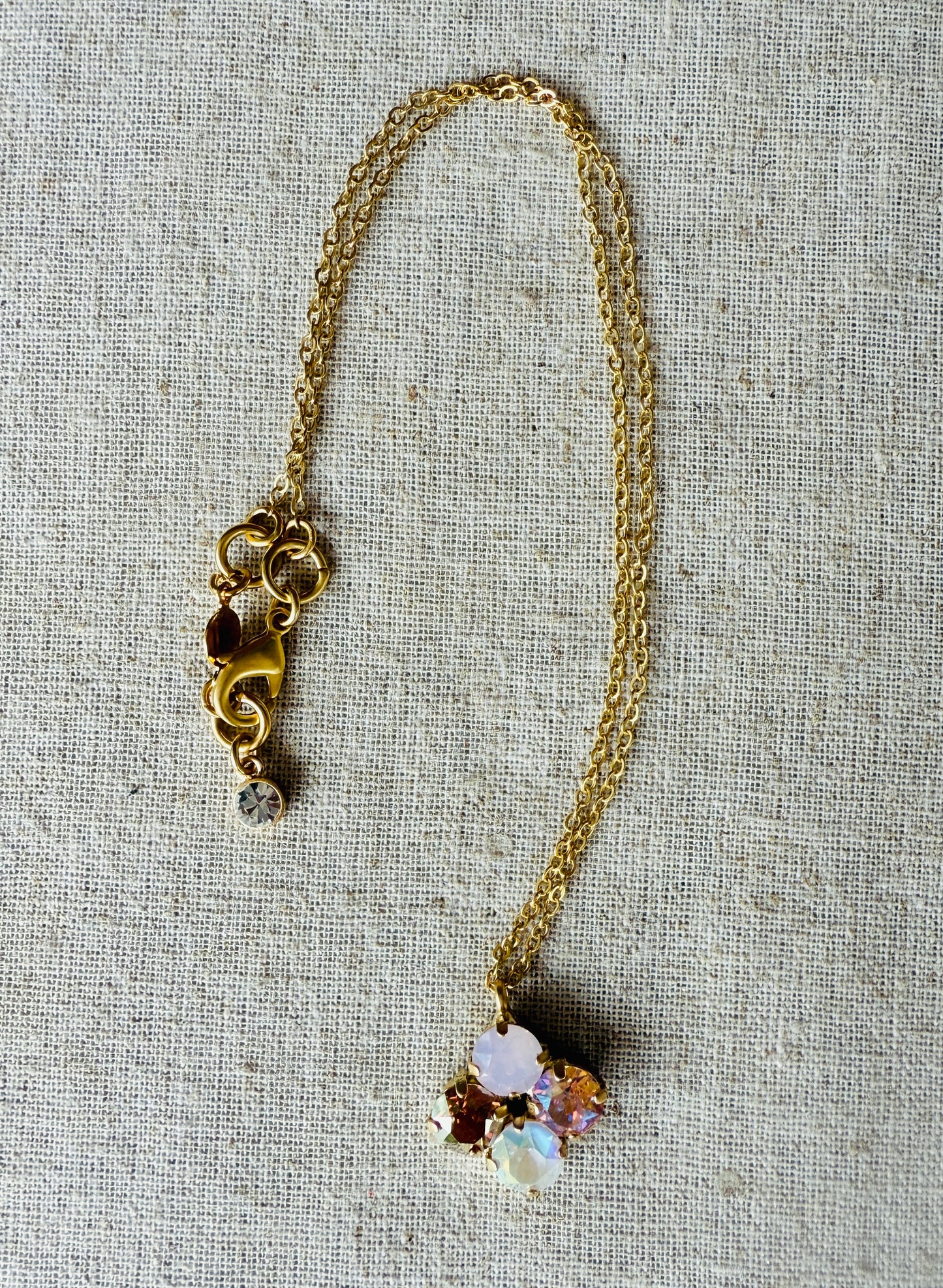 Carmen Clover Crystal Pendant Necklace - Shabby To Chic Jewelry