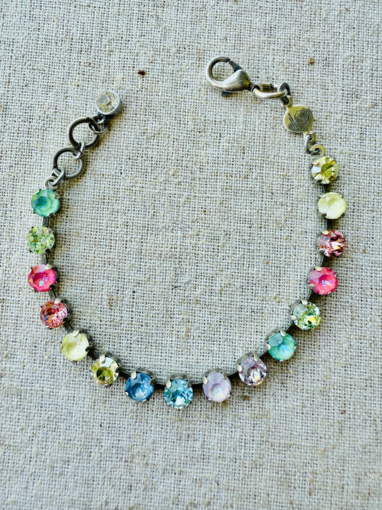 Candy Colored Crystal Tennis Bracelet